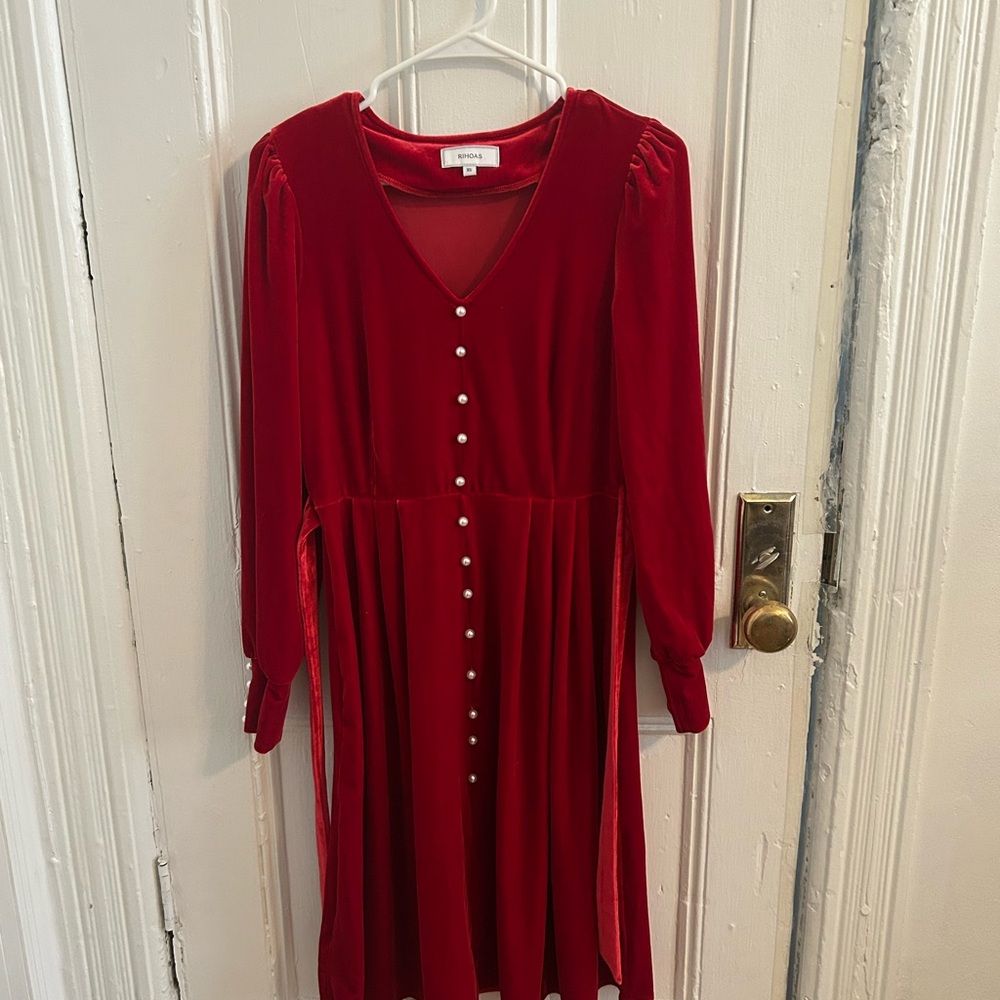 RIHOAS Scarlet Velvet Gown